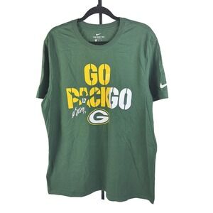 Nike Green Bay Packers Go Pack Go Graphic T-Shirt Green Men's XL NFL